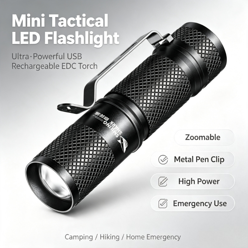 Edc Every Day Carry おもちゃ - SMILING SHARK Torcia LED Tattica Ultra