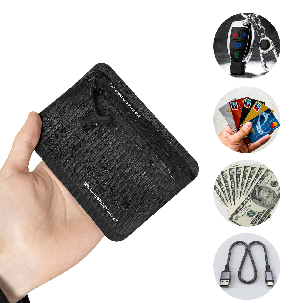 Edc Carry Coins - Portamonete Impermeabile con Cerniera, Pochette Leggera