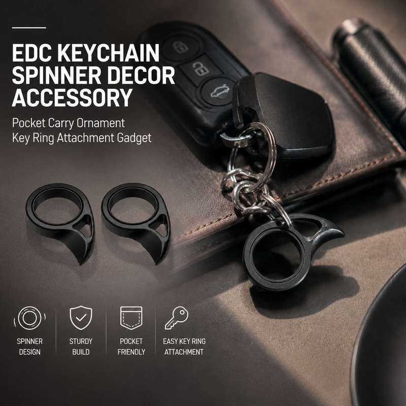 Edc Carry Accessories - Portachiavi EDC con Spinner, Accessorio Decorativo