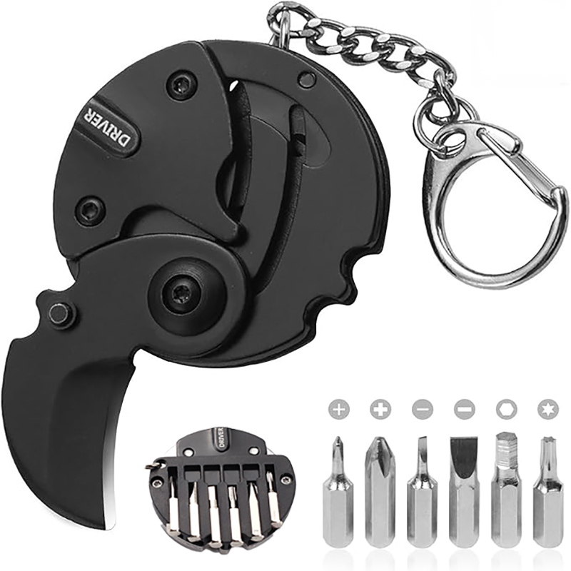 Edc Carry Coins - Portachiavi Multifunzione Pieghevole, Attrezzo EDC Tascabile