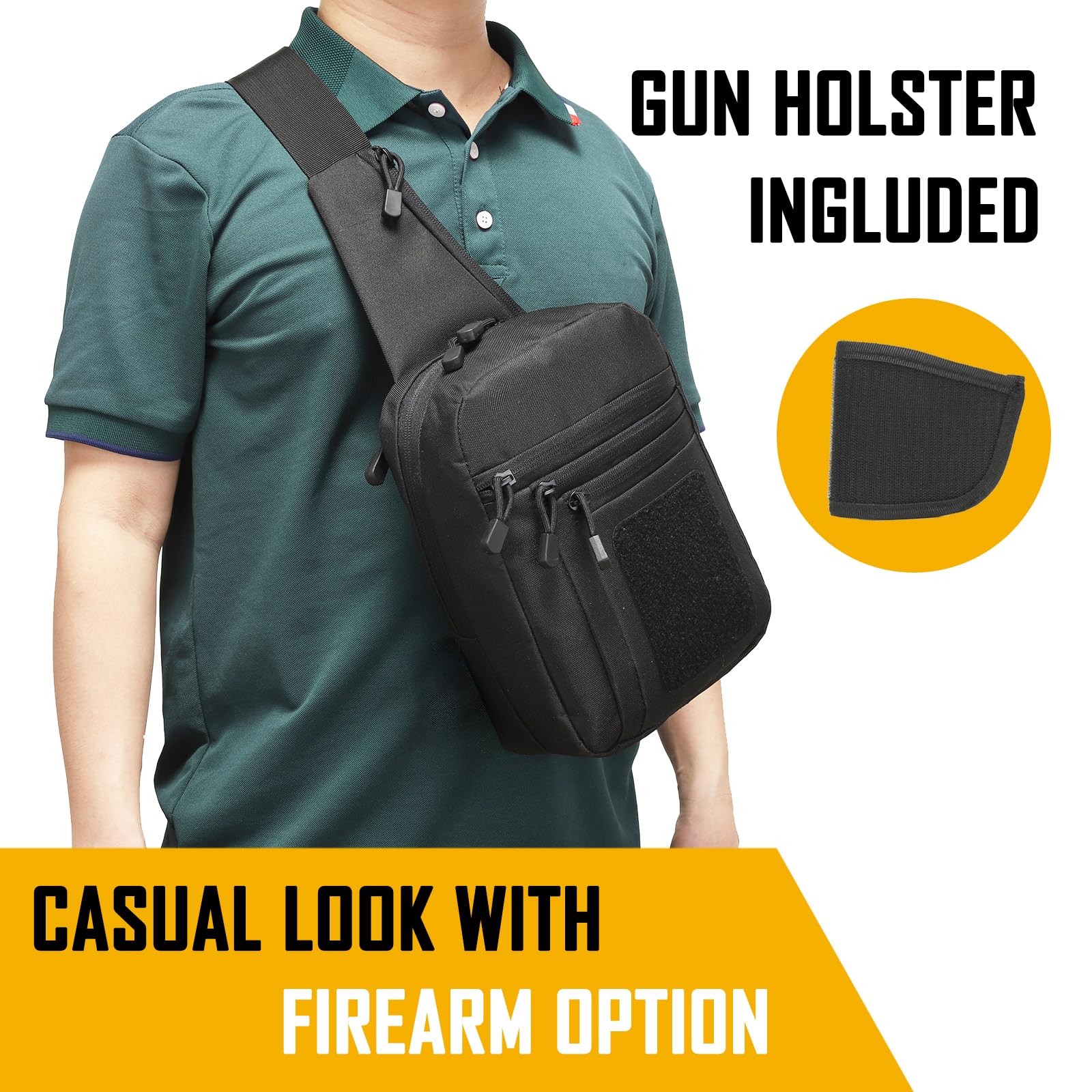 Edc Carry Gun - Borsa a tracolla da trasporto nascosta