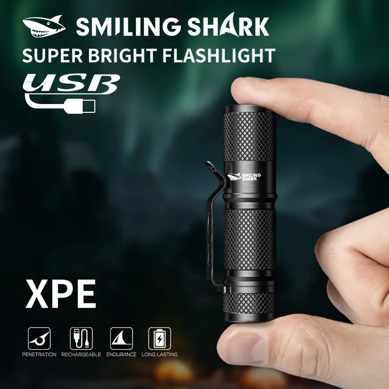 SMILING SHARK Torcia LED Tatti - Edc Every Day Carry おもちゃ recensione e prezzo